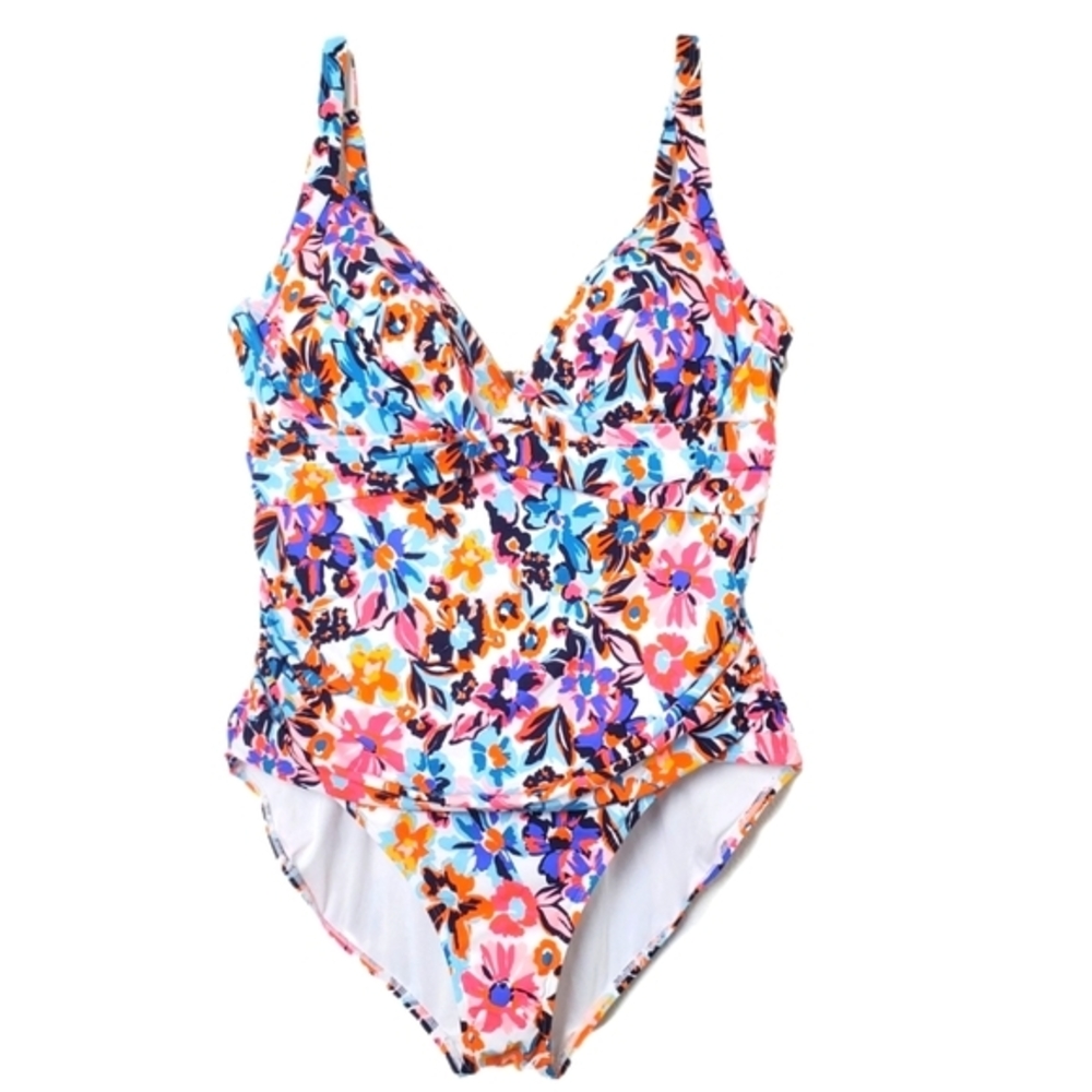 Anne Cole NWT Women's Underwire Support Multicolor Floral One Piece Swimsuit